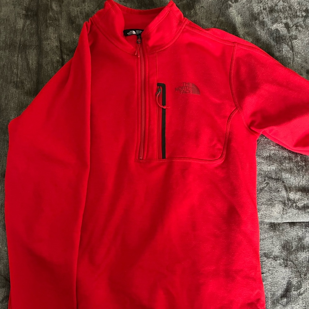 Red North Face Pullover